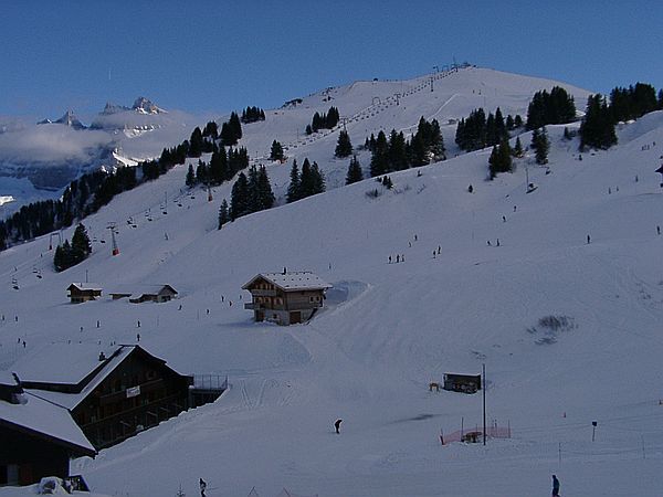 Blick von der Htte auf TK Crosets I und TS Crosets II