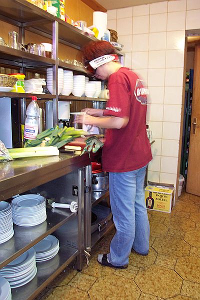 Sophia hat sich das mit den Zwiebeln und der Skiausrstung abgekuckt.