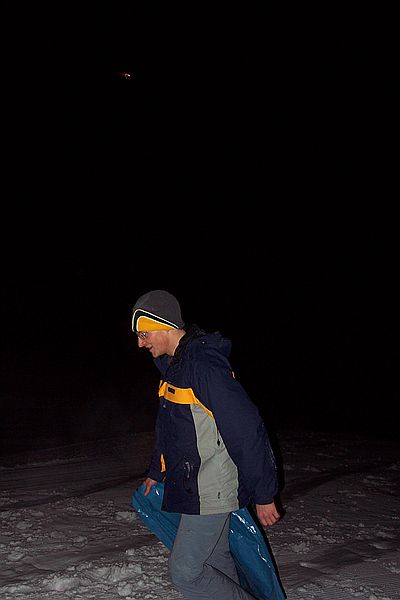 Auch Thomas war schon unten.