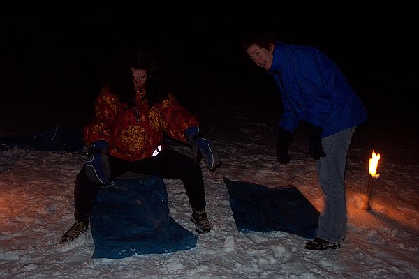 Ira und Sophia kurz vor dem Start.