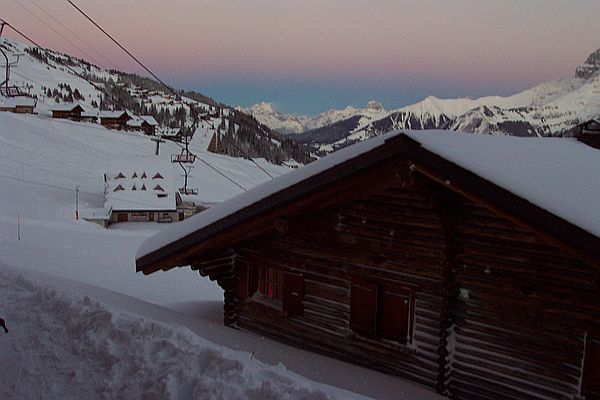 Abendlicher Blick von der Htte.