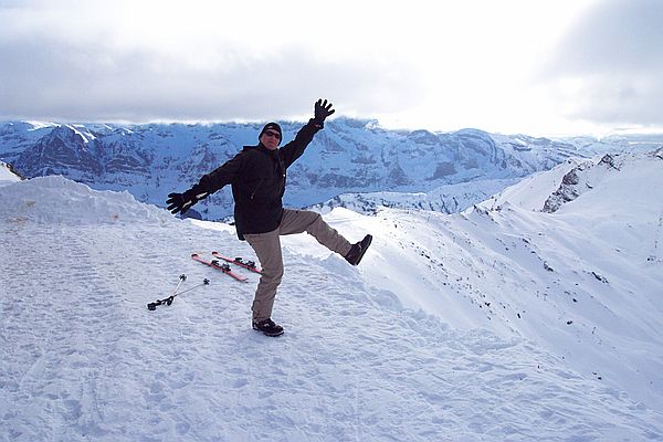 Steffen auf dem Pointe des Mosettes, 2277m.