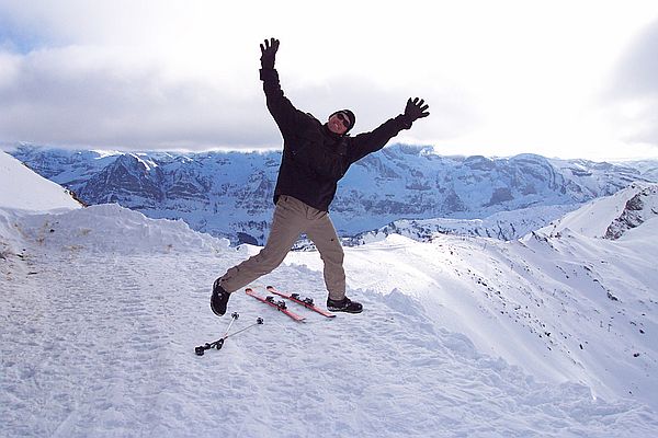 Steffen auf dem Pointe des Mosettes, 2277m.