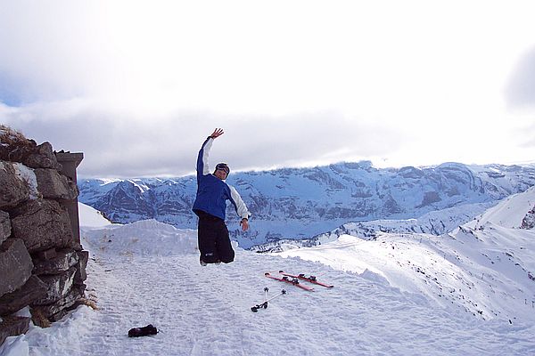 Marcus auf dem Pointe des Mosettes, 2277m.