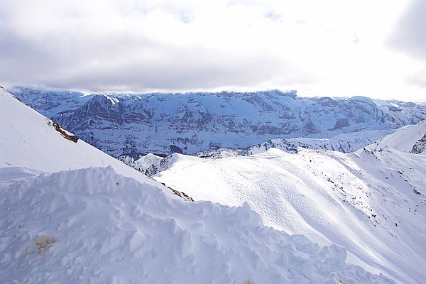 Blick vom Pointe des Mosettes, 2277m.
