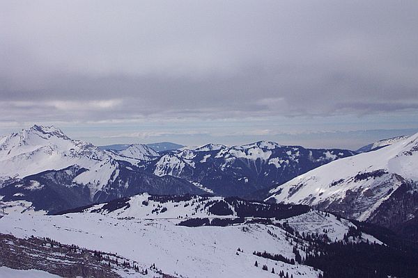 Blick vom Pointe des Mosettes, 2277m.