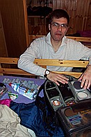 Martin und die Photoausr�stung.