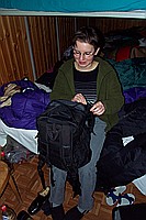 Anette packt schon ein.