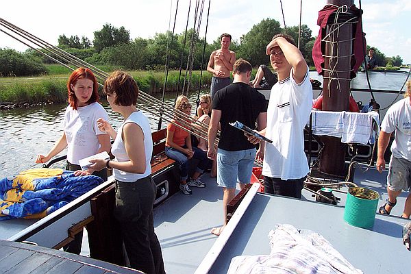 Leben auf dem Plattbodenschiff.