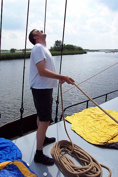 Steffen bei der Arbeit